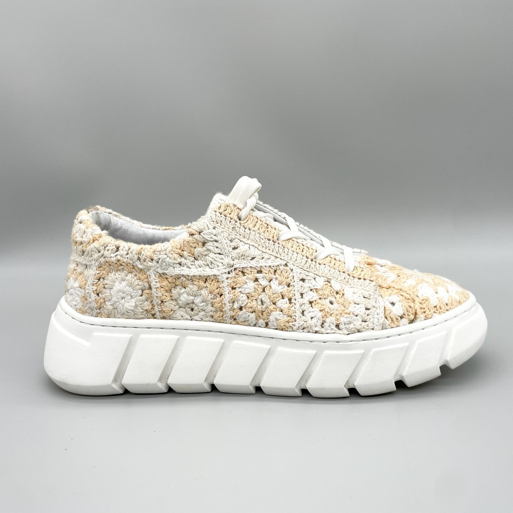 Free People Womens 40 Catch Me If You Can Sneaker Crochet Granny Square Platform